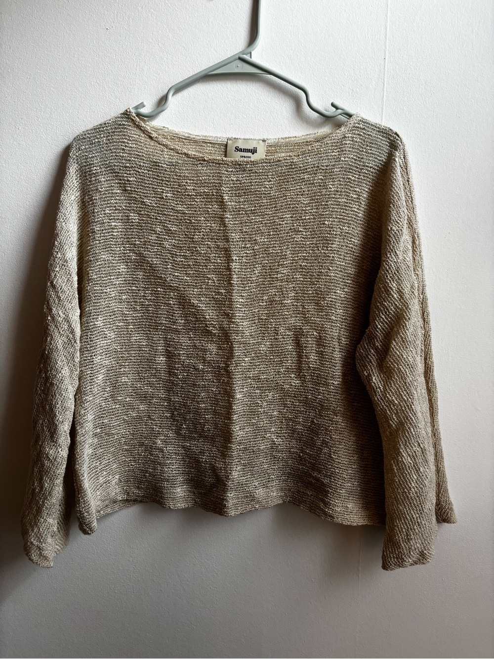 Samuji Cream Knit Top — Excellent Condition